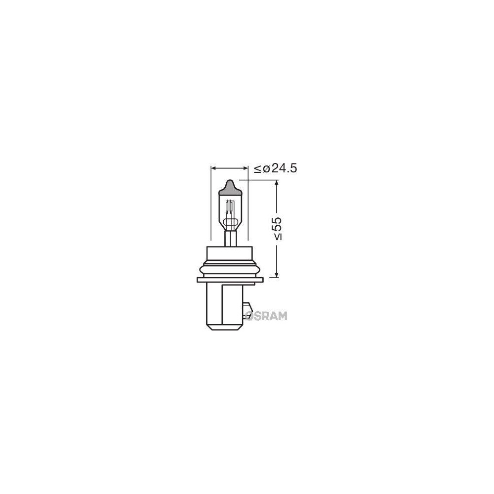 Glühlampe, Abbiegescheinwerfer OSRAM 9007 ORIGINAL