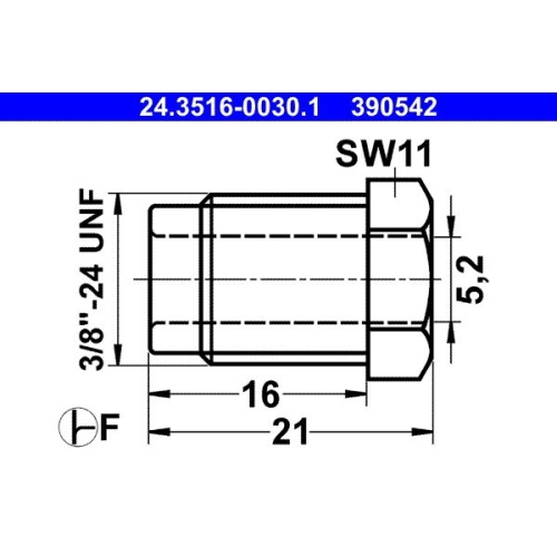 Überwurfschraube ATE 24.3516-0030.1