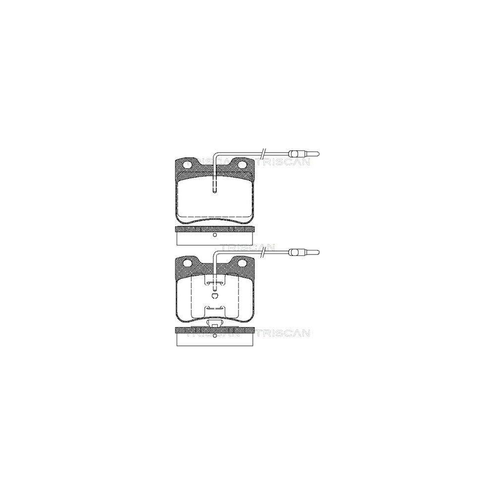 Bremsbelagsatz, Scheibenbremse TRISCAN 8110 38847 für CITROËN, Vorderachse