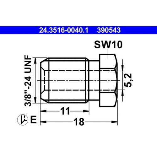 Überwurfschraube ATE 24.3516-0040.1