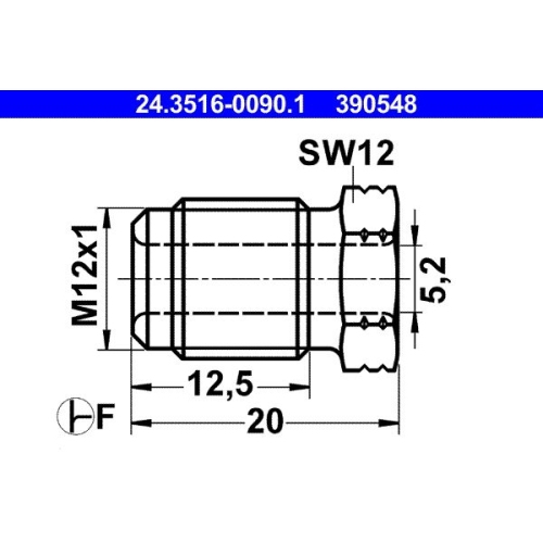 Überwurfschraube ATE 24.3516-0090.1