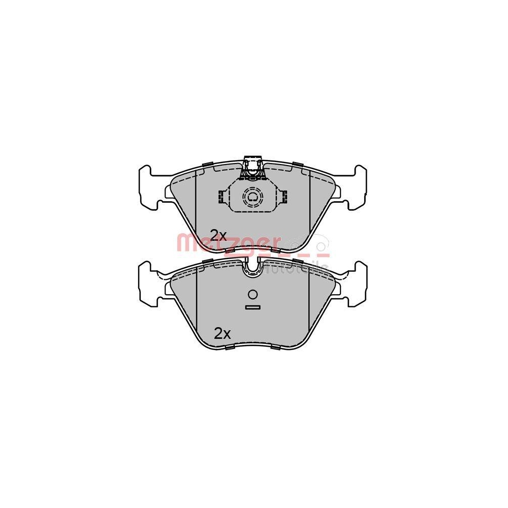 Bremsbelagsatz, Scheibenbremse METZGER 1170128 für BMW MG, Vorderachse