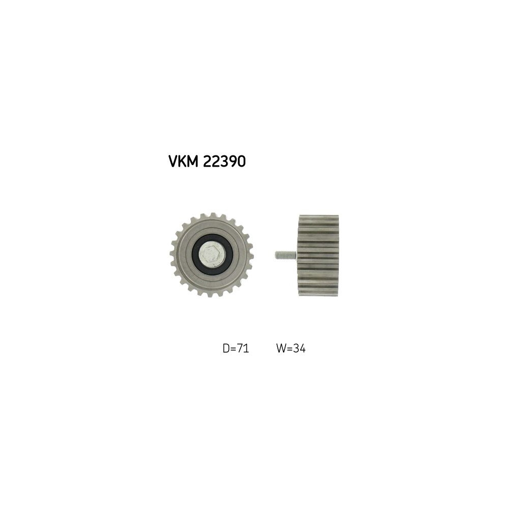 Umlenk-/Führungsrolle, Zahnriemen SKF VKM 22390 für FIAT IVECO, links oben