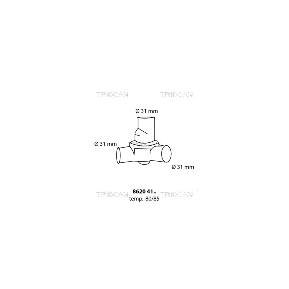 Thermostat, Kühlmittel TRISCAN 8620 4180 für FIAT LANCIA