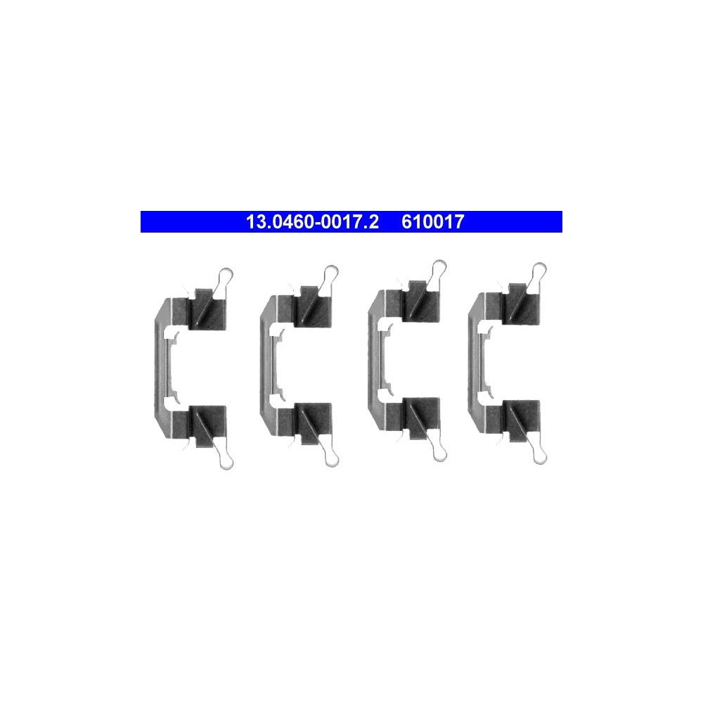 Zubehörsatz, Scheibenbremsbelag ATE 13.0460-0017.2 für NISSAN, Vorderachse
