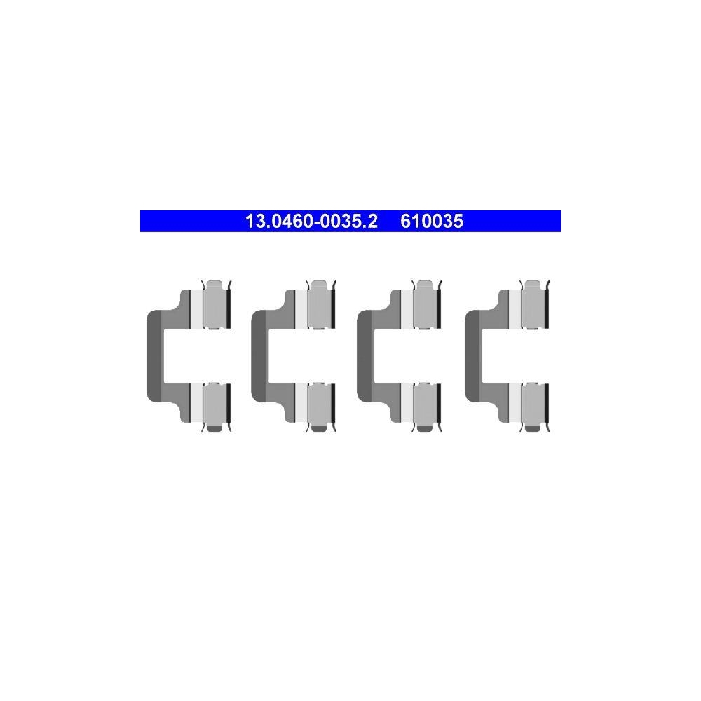 Zubehörsatz, Scheibenbremsbelag ATE 13.0460-0035.2 für VAG, Hinterachse