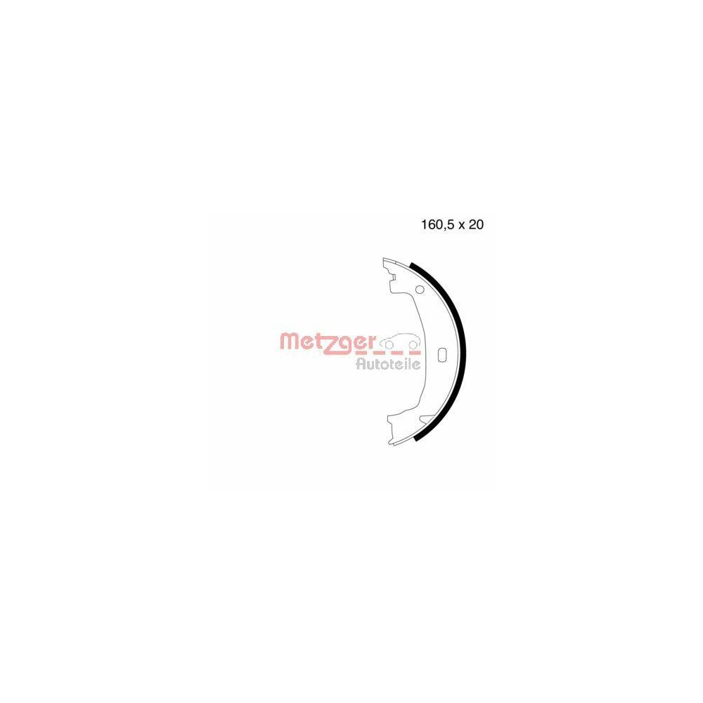Bremsbackensatz, Feststellbremse METZGER MG 780 für BMW, Hinterachse links