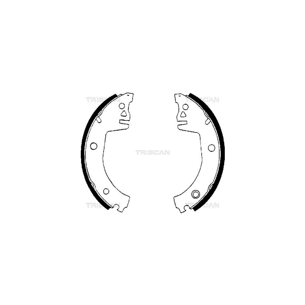 Bremsbackensatz TRISCAN 8100 67514 für SKODA, Hinterachse