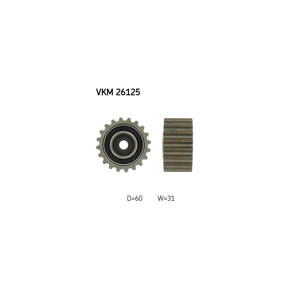 Umlenk-/Führungsrolle, Zahnriemen SKF VKM 26125 für RENAULT VOLVO, links unten