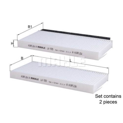 Filter, Innenraumluft KNECHT LA 935/S für KIA