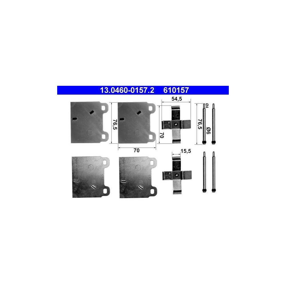 Zubehörsatz, Scheibenbremsbelag ATE 13.0460-0157.2 für, Vorderachse