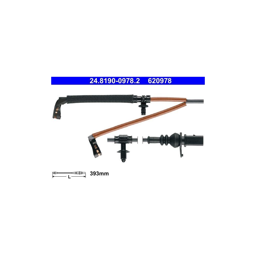 Warnkontakt, Bremsbelagverschleiß ATE 24.8190-0978.2 für VAG, Hinterachse