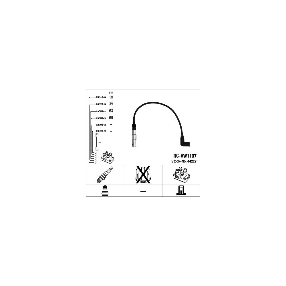 Zündleitungssatz NGK 44227 für