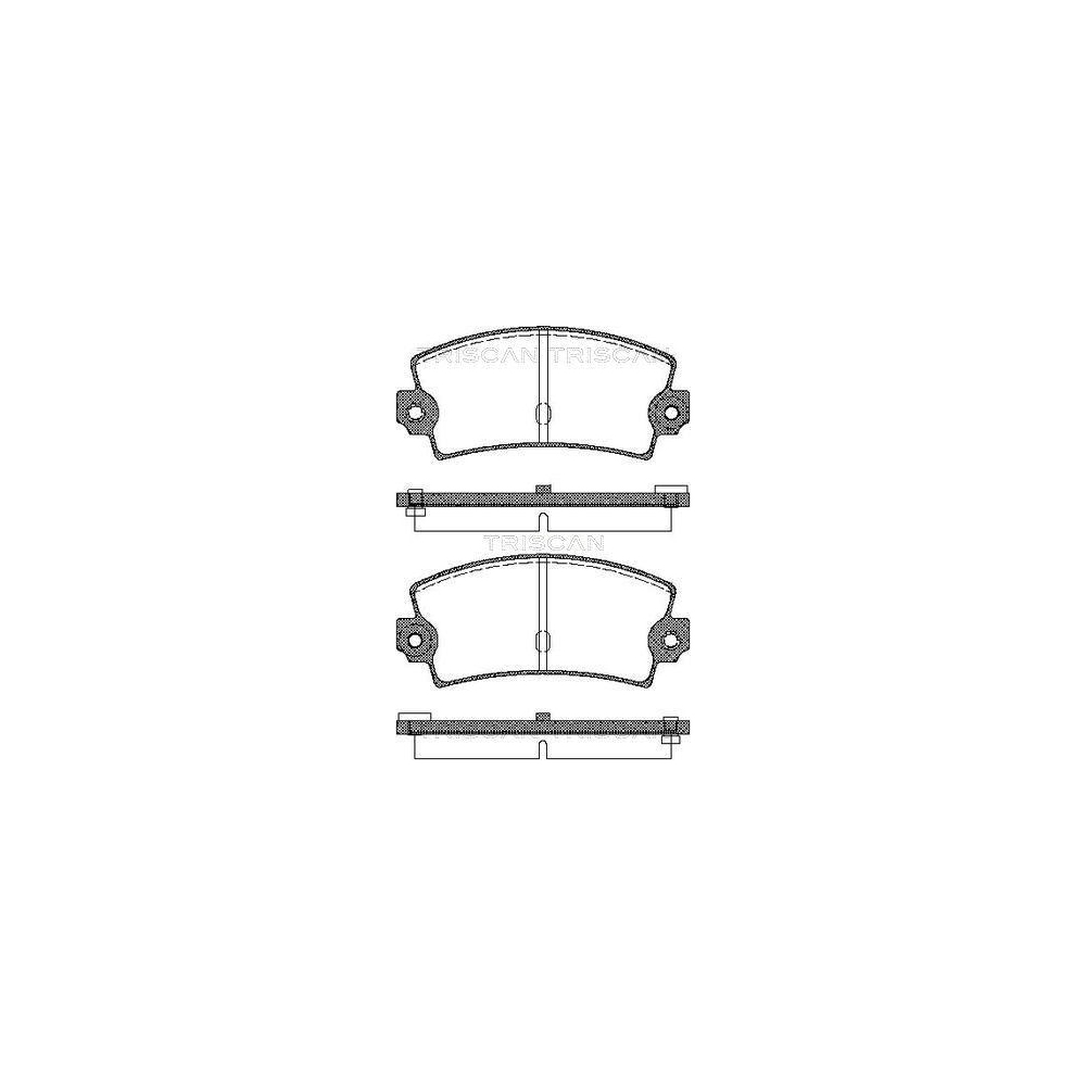 Bremsbelagsatz, Scheibenbremse TRISCAN 8110 25016 für RENAULT, Hinterachse