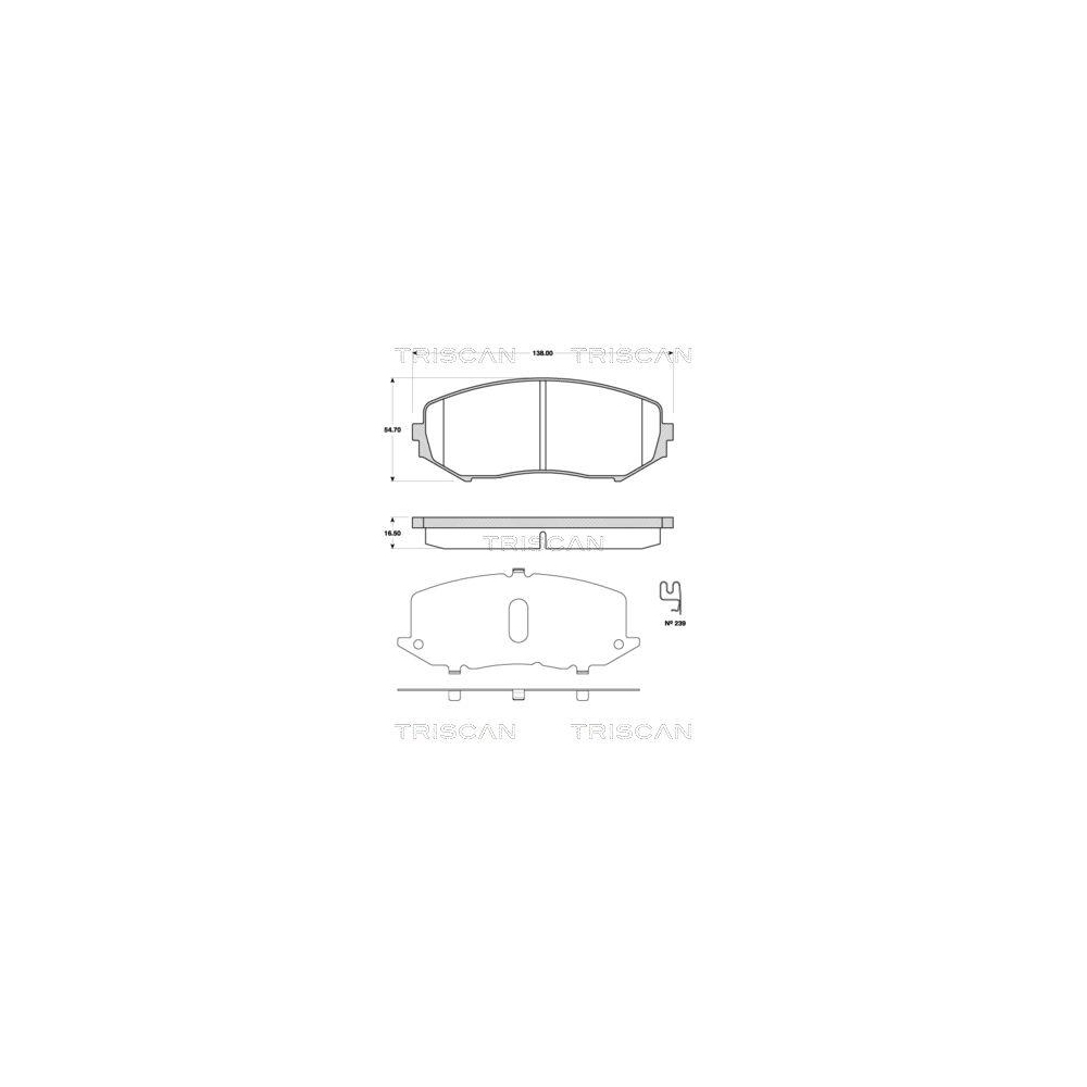 Bremsbelagsatz, Scheibenbremse TRISCAN 8110 69018 für SUZUKI, Vorderachse