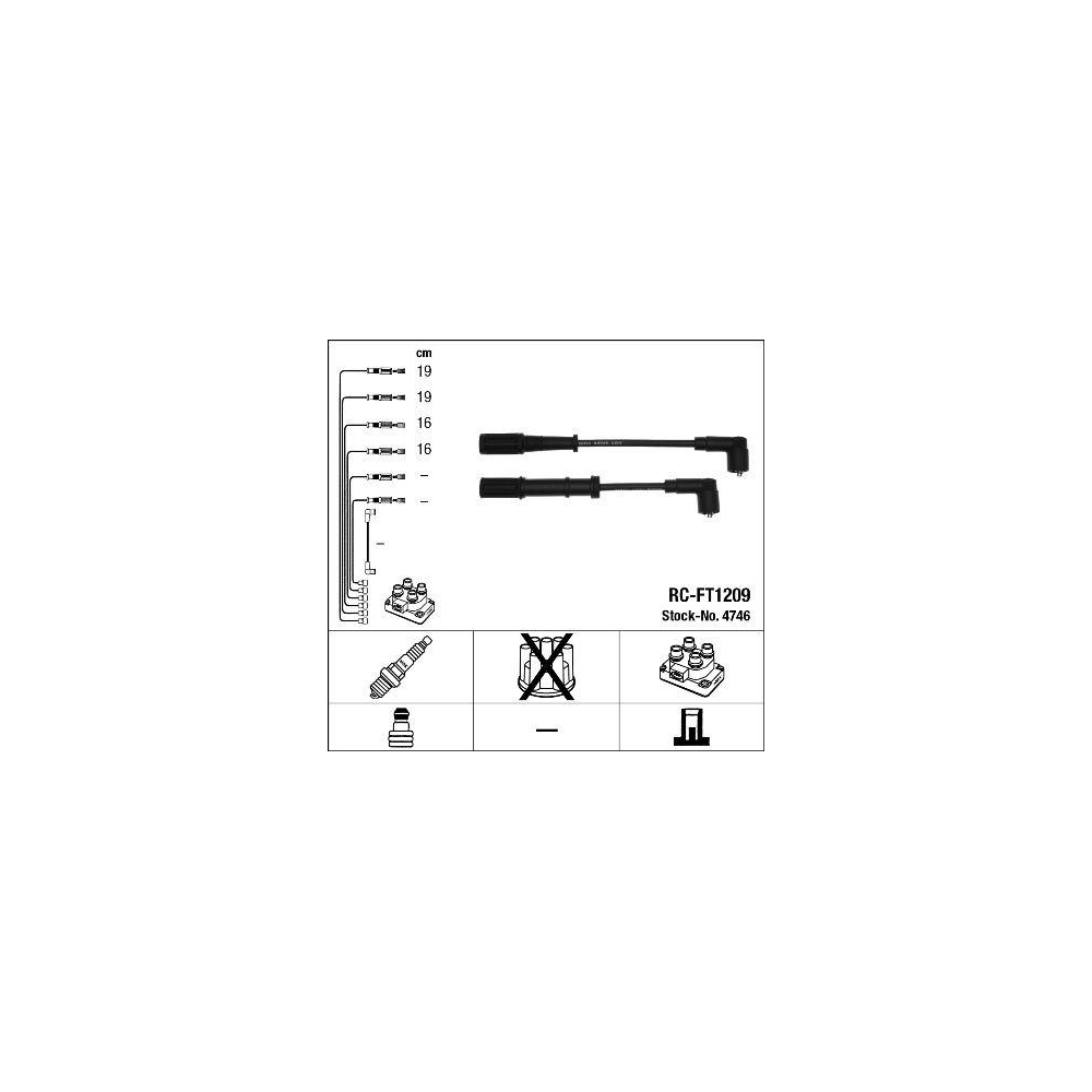 Zündleitungssatz NGK 4746 für ALFA ROMEO FIAT FORD LANCIA FERRARI MASERATI
