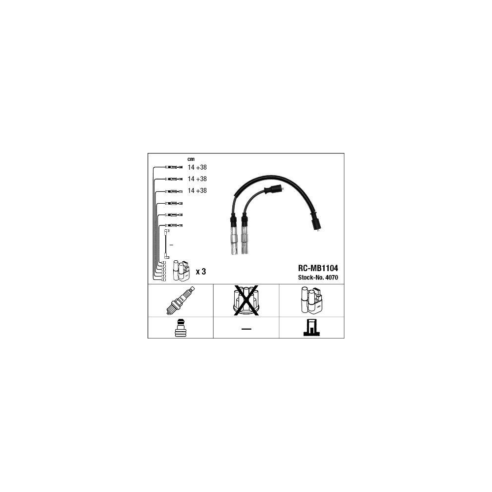 Zündleitungssatz NGK 4070 für