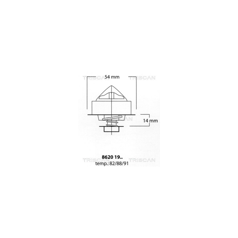 Thermostat, Kühlmittel TRISCAN 8620 1982 für