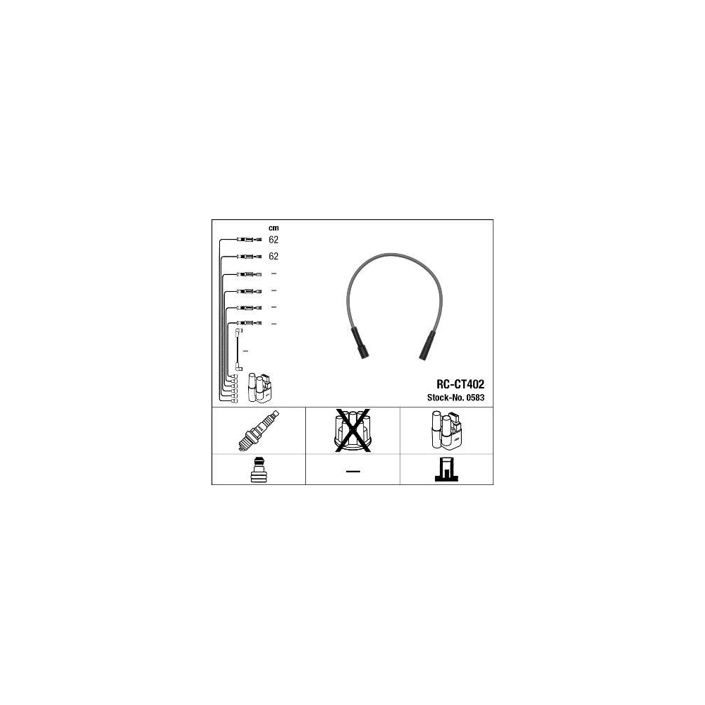 Zündleitungssatz NGK 0583 für CITROËN PEUGEOT