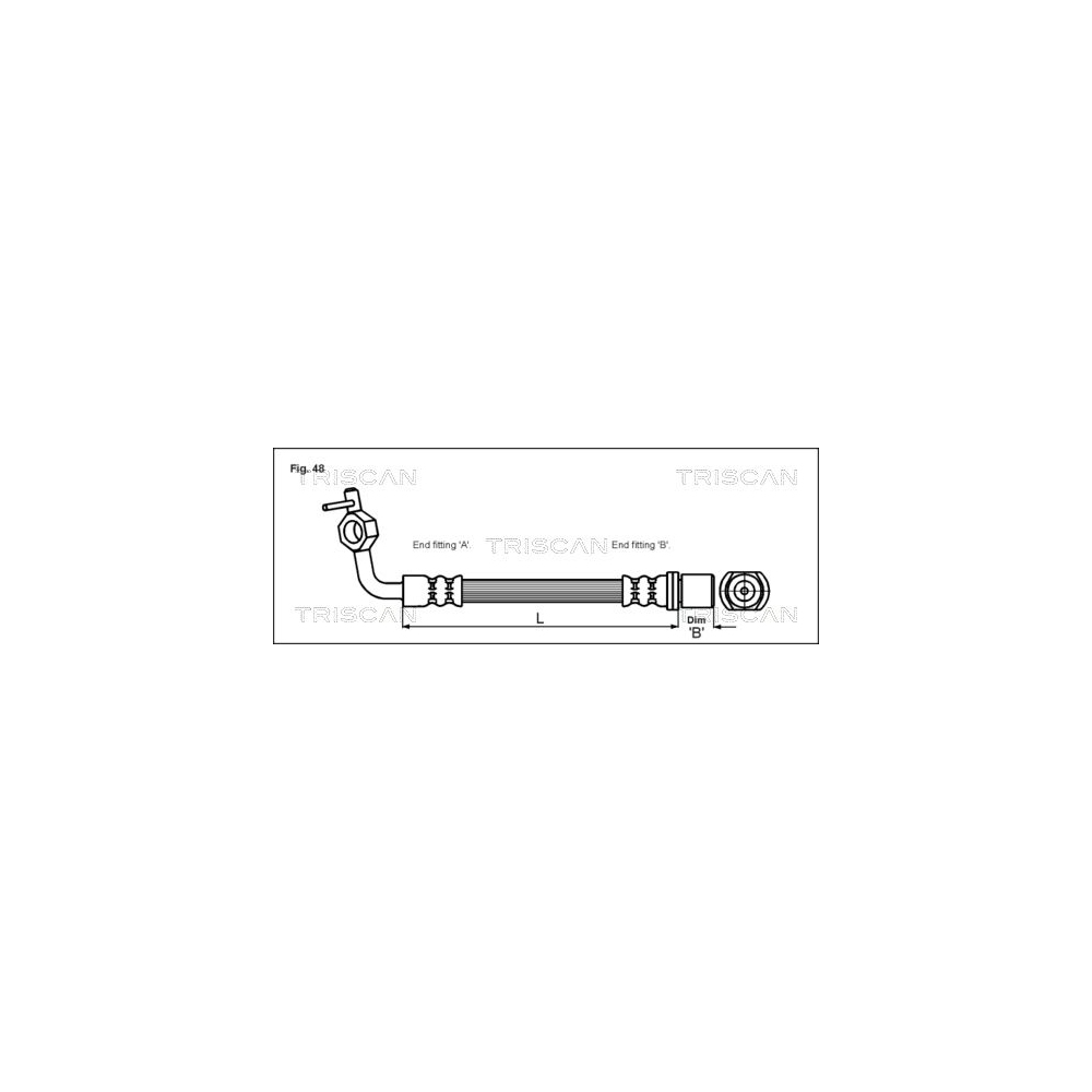 Bremsschlauch TRISCAN 8150 13120 für TOYOTA, Vorderachse, Vorderachse rechts