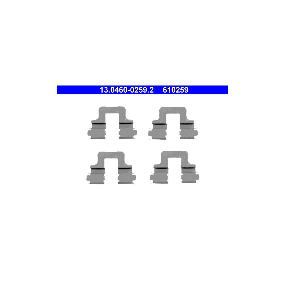 Zubehörsatz, Scheibenbremsbelag ATE 13.0460-0259.2 für VAG, Hinterachse