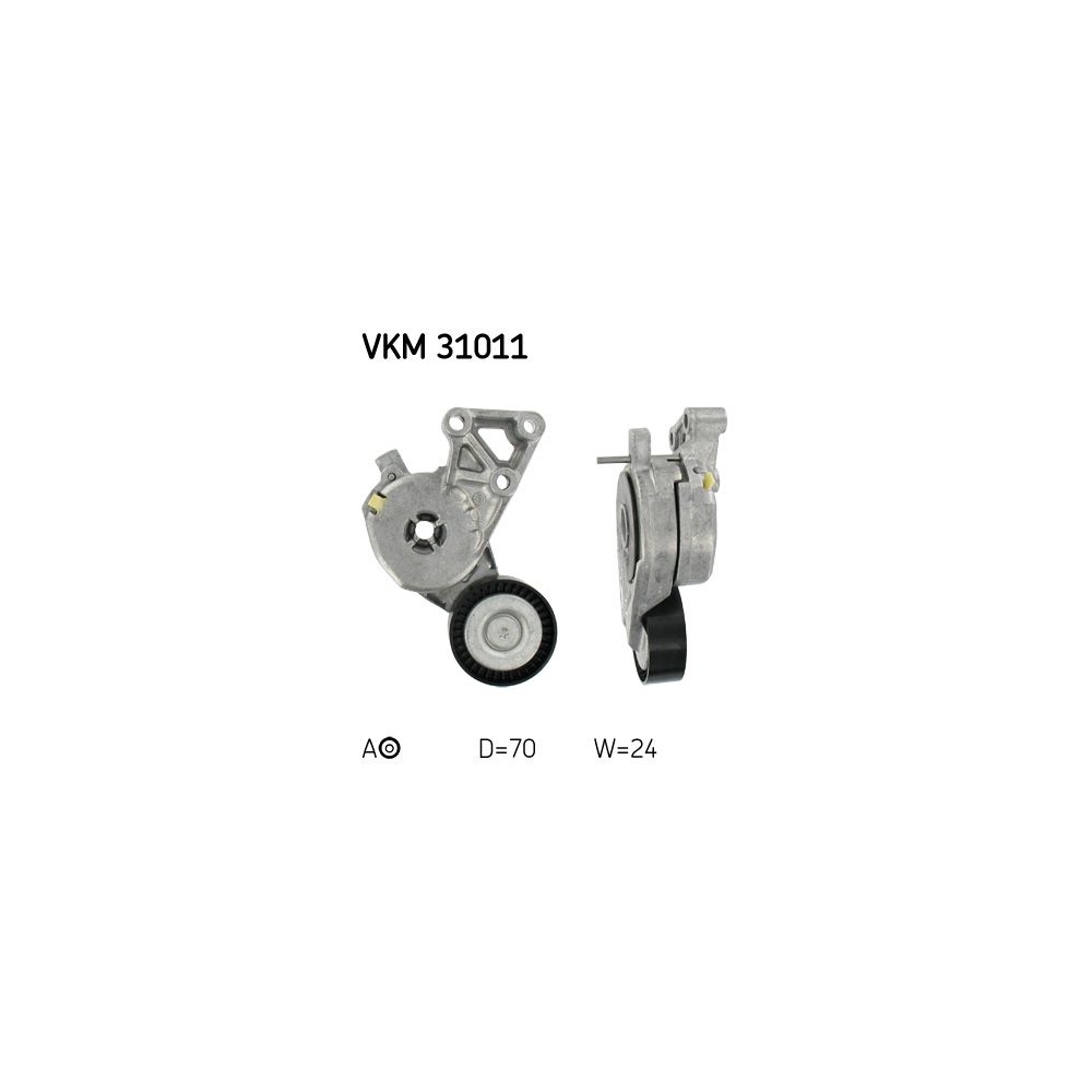 Spannrolle, Keilrippenriemen SKF VKM 31011 für AUDI SEAT SKODA VW, mitte, oben