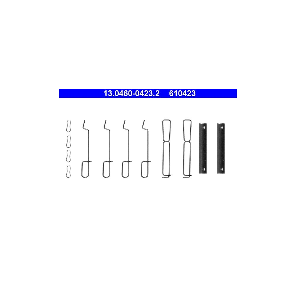Zubehörsatz, Scheibenbremsbelag ATE 13.0460-0423.2 für RENAULT, Hinterachse
