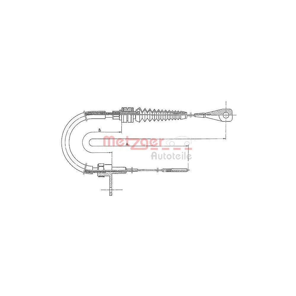 Gaszug METZGER 11.0651 COFLE für VW