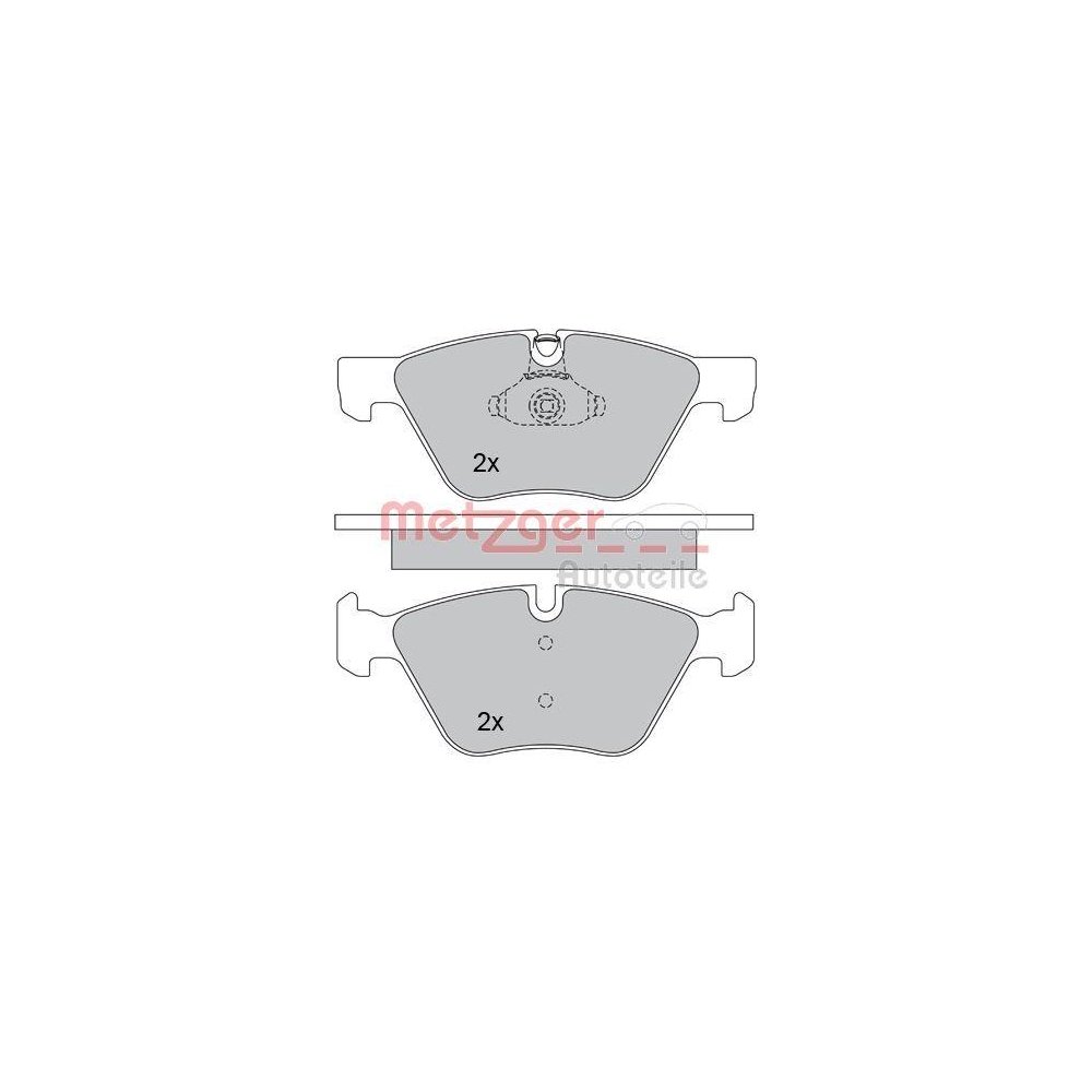 Bremsbelagsatz, Scheibenbremse METZGER 1170203 für BMW, Vorderachse