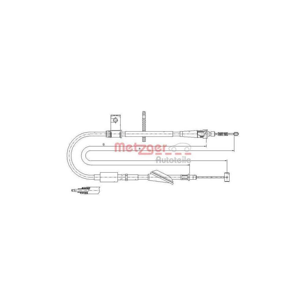 Seilzug, Feststellbremse METZGER 11.5746 für OPEL SUZUKI GENERAL MOTORS