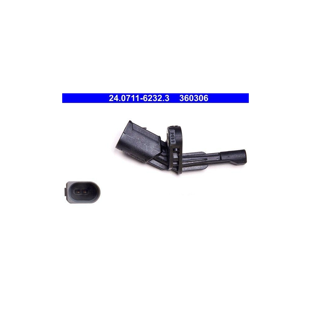 Sensor, Raddrehzahl ATE 24.0711-6232.3 für SEAT SKODA VAG, Hinterachse rechts