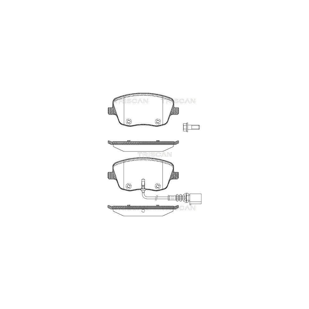 Bremsbelagsatz, Scheibenbremse TRISCAN 8110 29043 für SEAT SKODA VW, Vorderachse