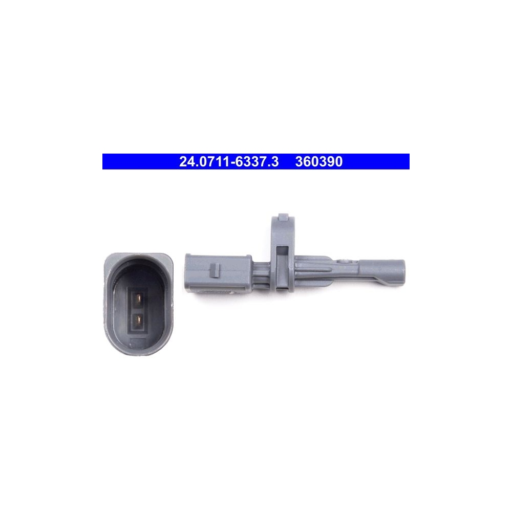 Sensor, Raddrehzahl ATE 24.0711-6337.3 für SEAT SKODA VAG, Hinterachse