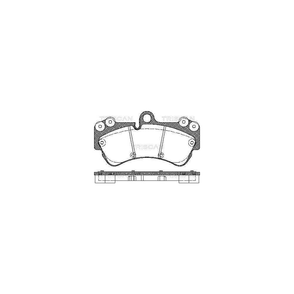 Bremsbelagsatz, Scheibenbremse TRISCAN 8110 29048 für PORSCHE VW, Vorderachse