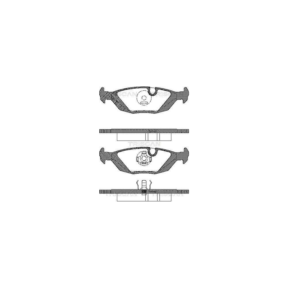 Bremsbelagsatz, Scheibenbremse TRISCAN 8110 65849 für SAAB VOLVO, Hinterachse