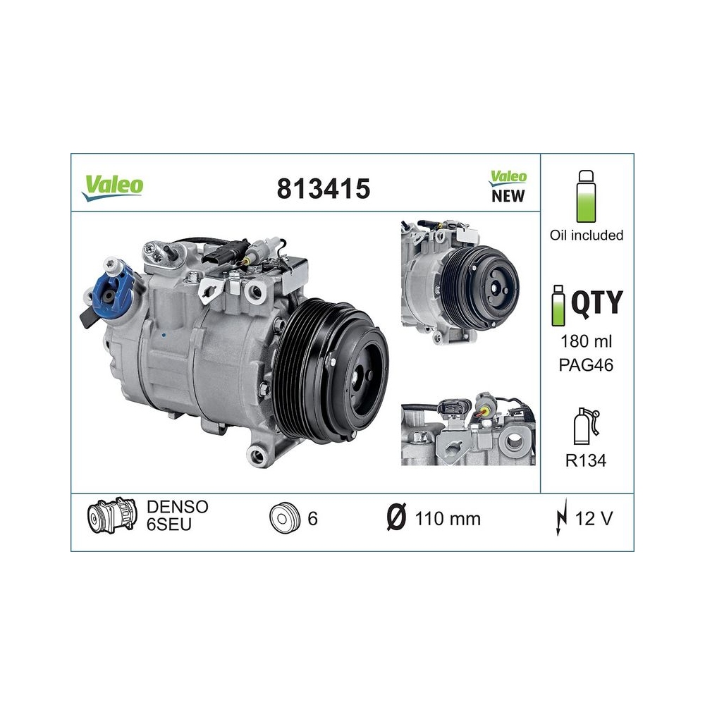 Kompressor, Klimaanlage VALEO 813415 NEW ORIGINAL PART für BMW