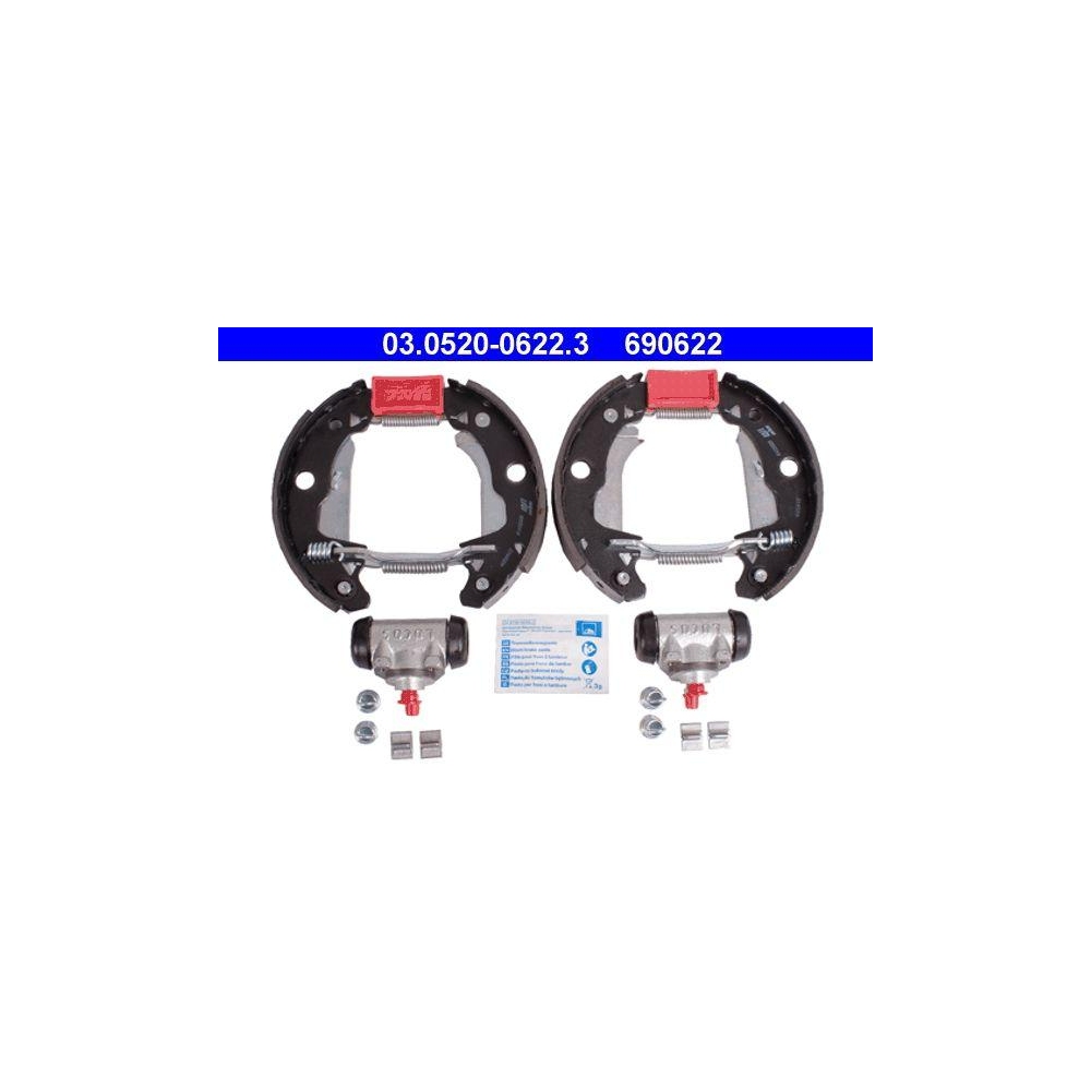 Bremsbackensatz ATE 03.0520-0622.3 Original ATE TopKit für RENAULT, Hinterachse