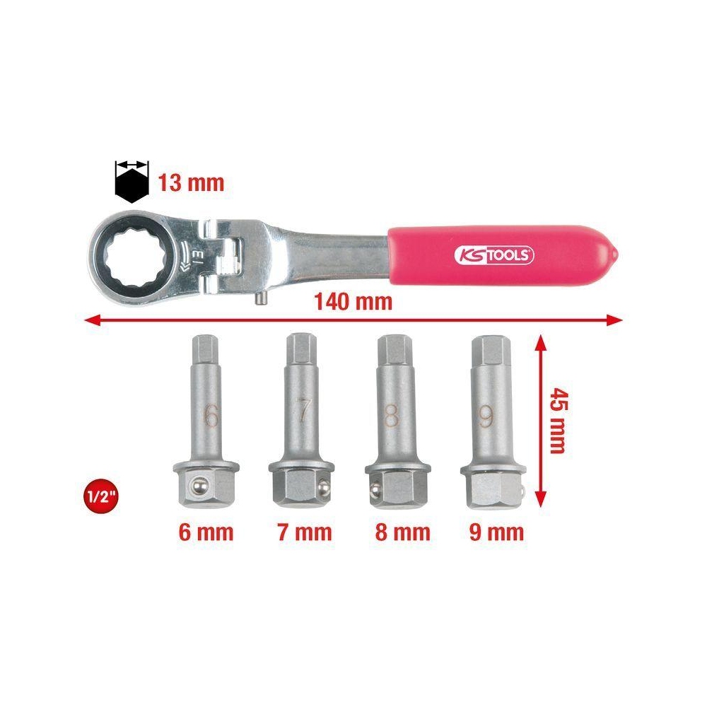 Steckschlüsseleinsatz, Bremssattel KS TOOLS 918.3500 für