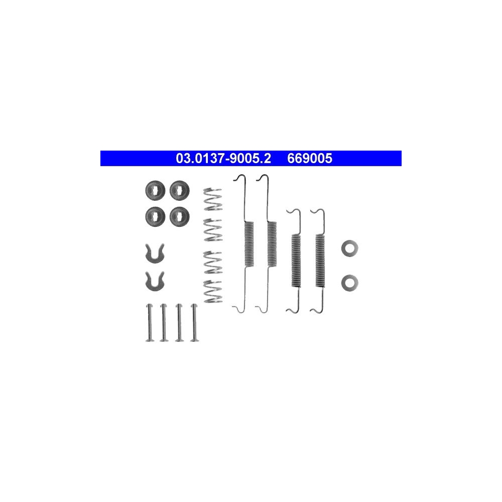 Zubehörsatz, Bremsbacken ATE 03.0137-9005.2 für, Hinterachse
