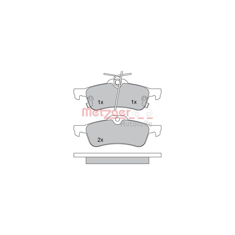 Bremsbelagsatz, Scheibenbremse METZGER 1170247 GREENPARTS für TOYOTA