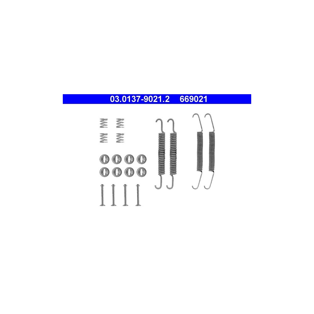 Zubehörsatz, Bremsbacken ATE 03.0137-9021.2 für, Hinterachse, Vorderachse