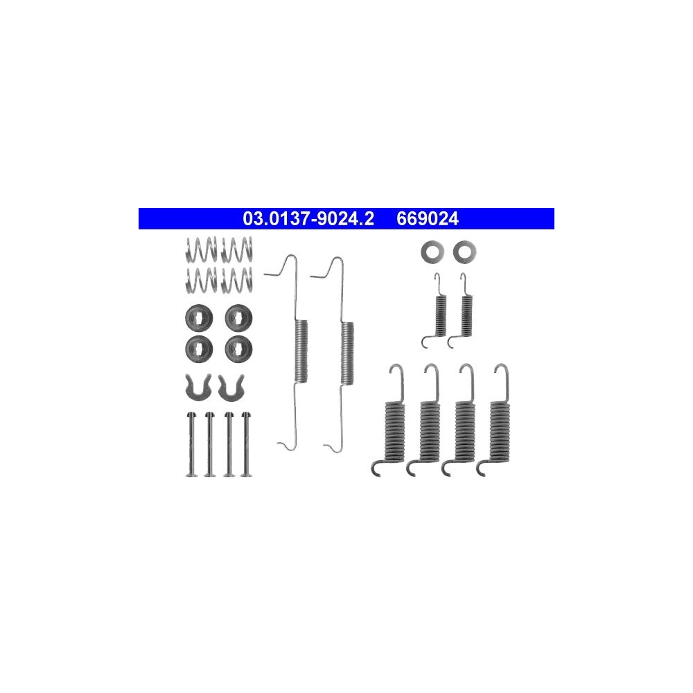 Zubehörsatz, Bremsbacken ATE 03.0137-9024.2 für, Hinterachse