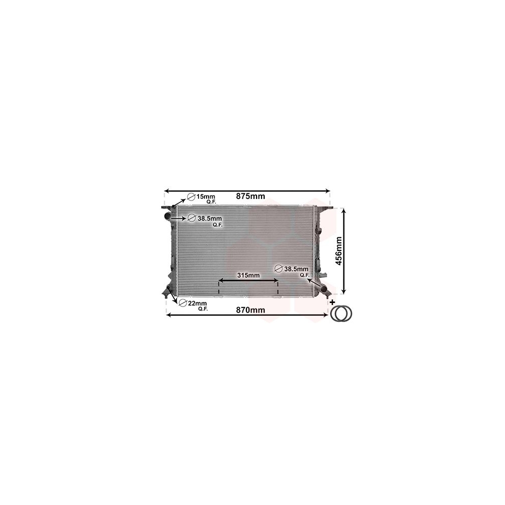 Kühler, Motorkühlung VAN WEZEL 03002290 *** IR PLUS *** für AUDI