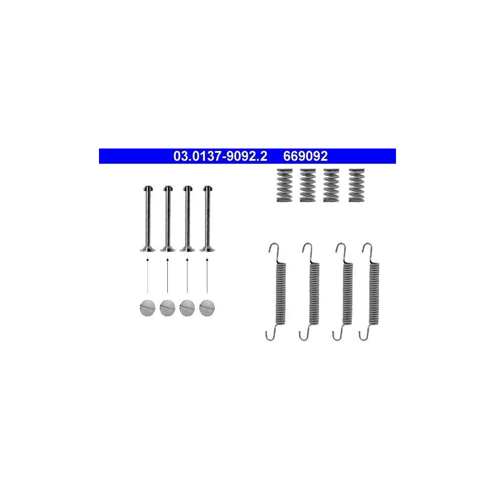 Zubehörsatz, Feststellbremsbacken ATE 03.0137-9092.2 für, Hinterachse