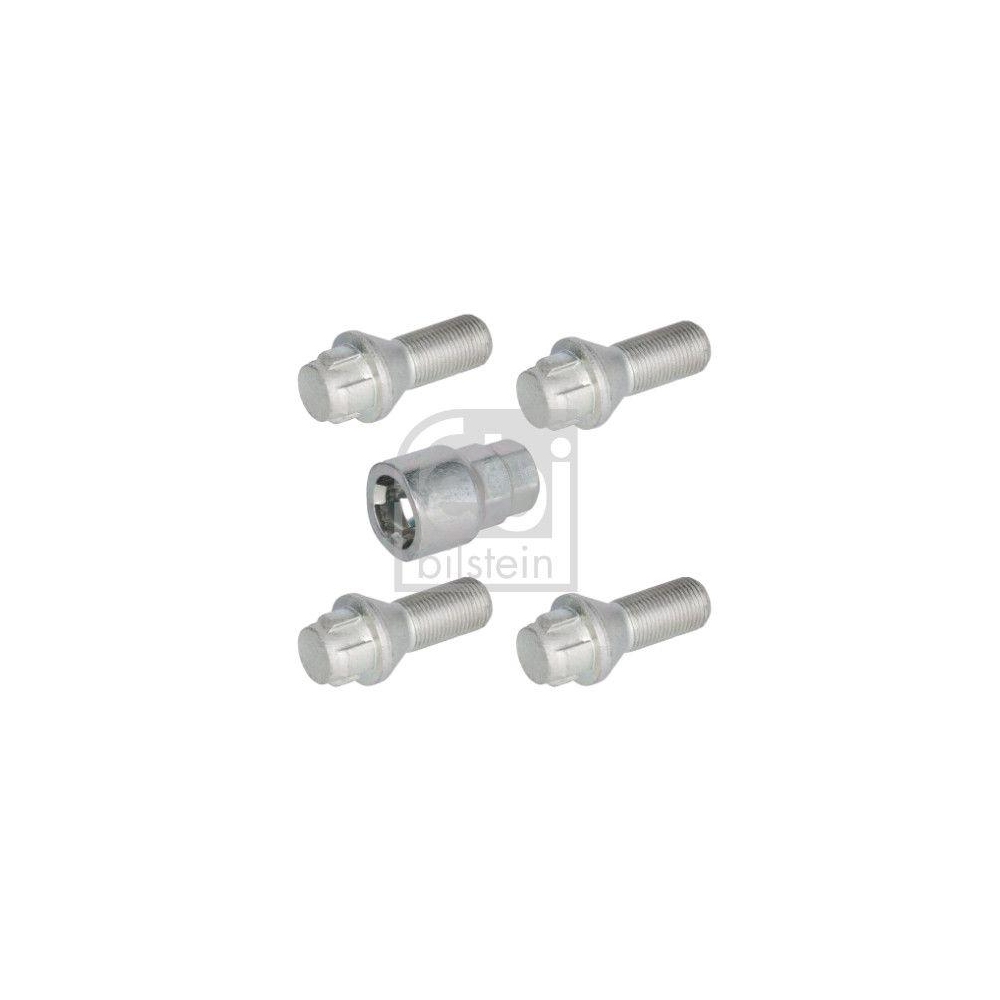 febi bilstein 47550 1 Satz Radschrauben abschließbar M14 x 1,25x23 SW17 / 19mm Kegelbund