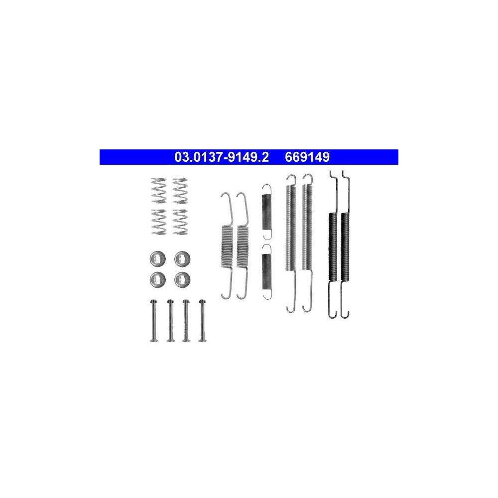 Zubehörsatz, Bremsbacken ATE 03.0137-9149.2 für SEAT SKODA VAG, Hinterachse