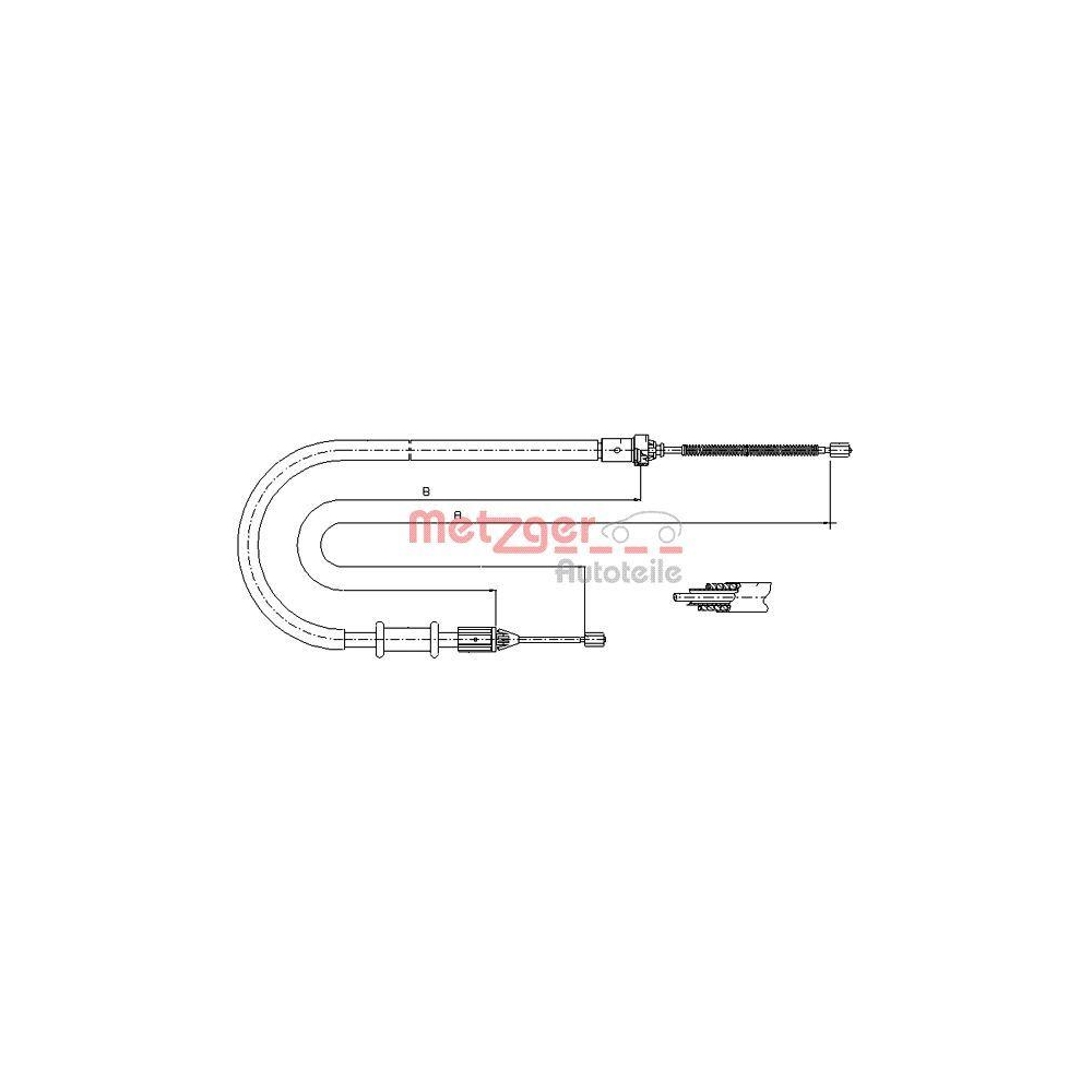 Seilzug, Feststellbremse METZGER 11.6675 für RENAULT, hinten links