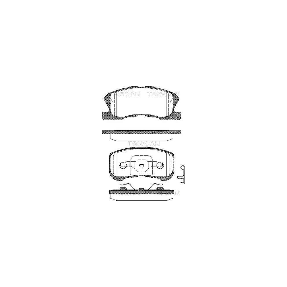 Bremsbelagsatz, Scheibenbremse TRISCAN 8110 41002 für DAIHATSU, Vorderachse