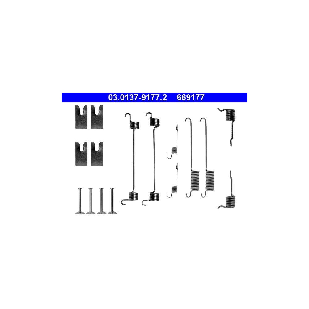 Zubehörsatz, Bremsbacken ATE 03.0137-9177.2 für FORD, Hinterachse