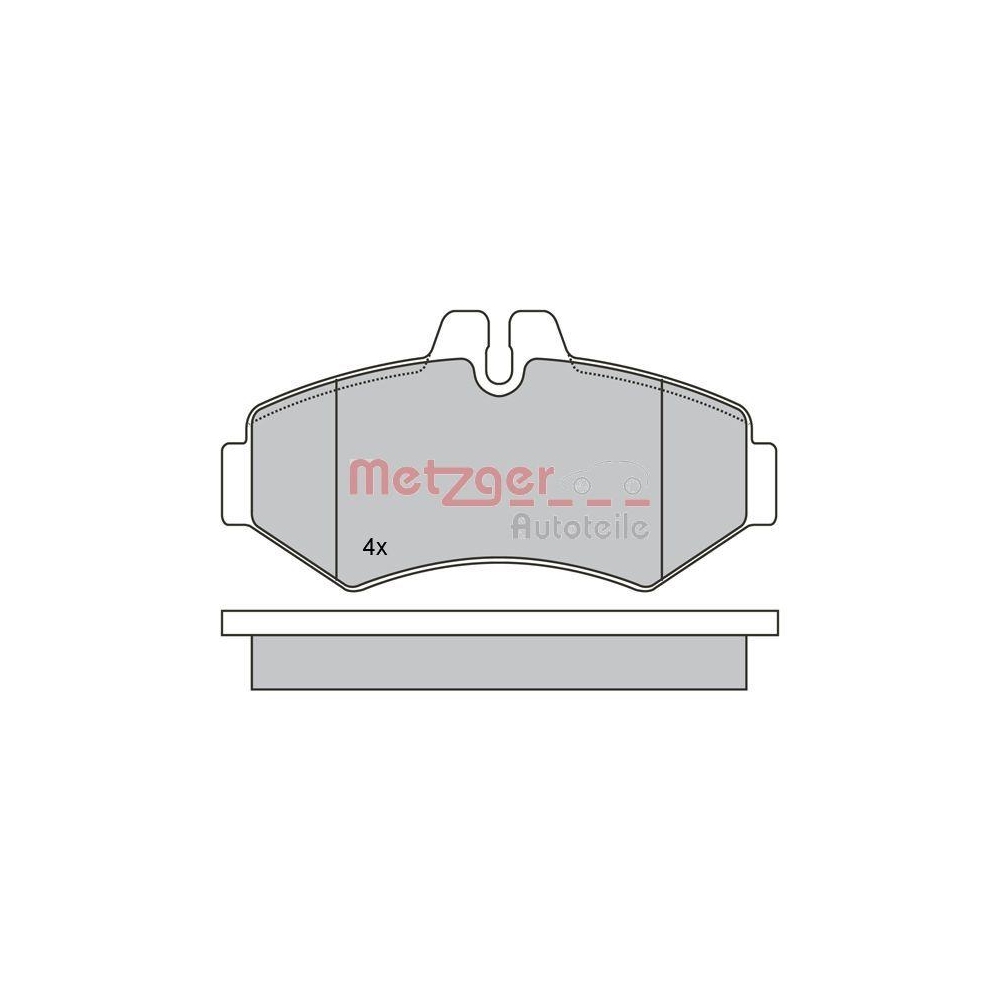 Bremsbelagsatz, Scheibenbremse METZGER 1170274 GREENPARTS für MERCEDES-BENZ VW